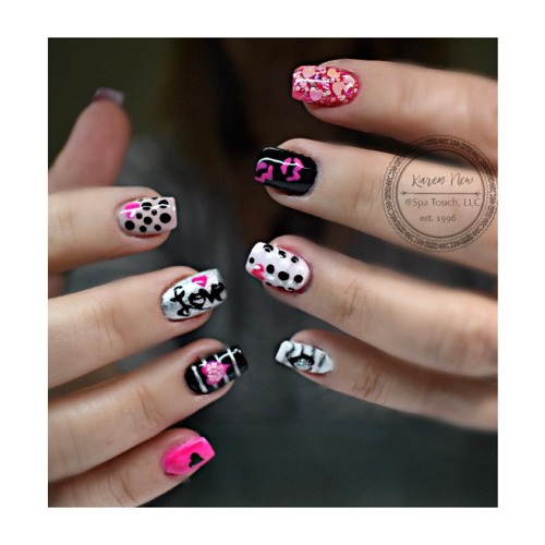 Doted Nail Art Design